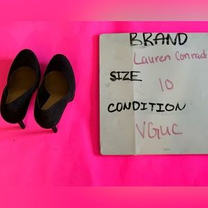 Black suede look Lauren Conrad heels